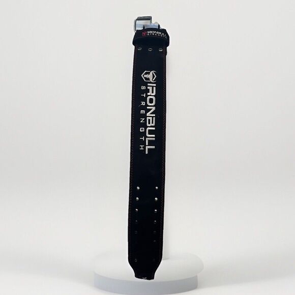 Iron Bull Strength Leather Weight Training Power Lifting Belt Womens S Red Black - Picture 2 of 8